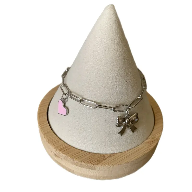 BOW CHARM BRACELET- CHARM BRACELET- PULSERA TIPO PAPERCLIP CON COLGANTES