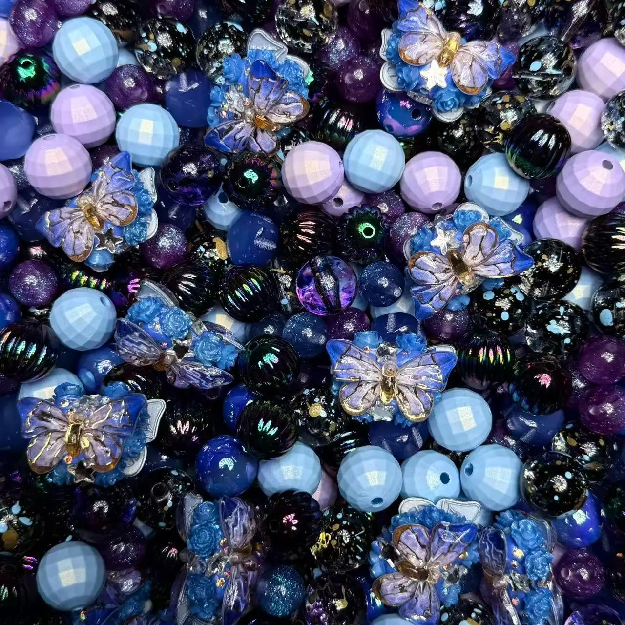 【D.P.C】Acrylic DIY Beads Mix - 150ml 300ml 650ml Sizes for Bracelets Phone Charms Necklaces Hair Beads Bag Chains Earrings Rings Hair Ropes Diy Projects Diy Jewelry