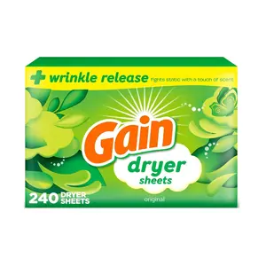Dryer Sheets Plus Wrinkle Release, Original Scent, 240 Count, Wrinkle Reducing Anti Static Laundry Sheet