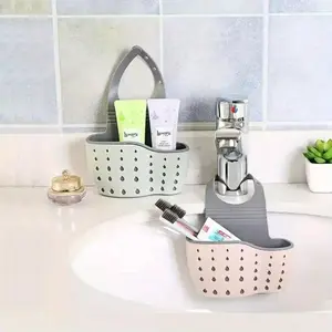 1pcs Home Storage Drain Basket Kitchen Sink Holder Adjustable Soap Sponge Shlf Hanging Drain Basket Bag Kitchen Accessories Organiser Hangable