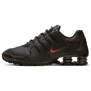 Nike Shox NZ 'Black Varsity Red' Men's Shoes - Lightweight Responsive Cushioning Round Toe All Seasons Casual Wear