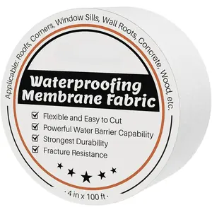 4x100ft Waterproofing Membrane Fabric - Non-Adhesive Anti-Fracture Tape for Showers, Floors & Tile Underlayment (Liquid Applied)