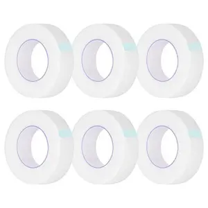 6 Rolls Adhesive Eyelash Tape, Breathable PE Lash Tape,Eyelash Extension Supplies - 9 m/10 Yard Each Roll (Transparent)