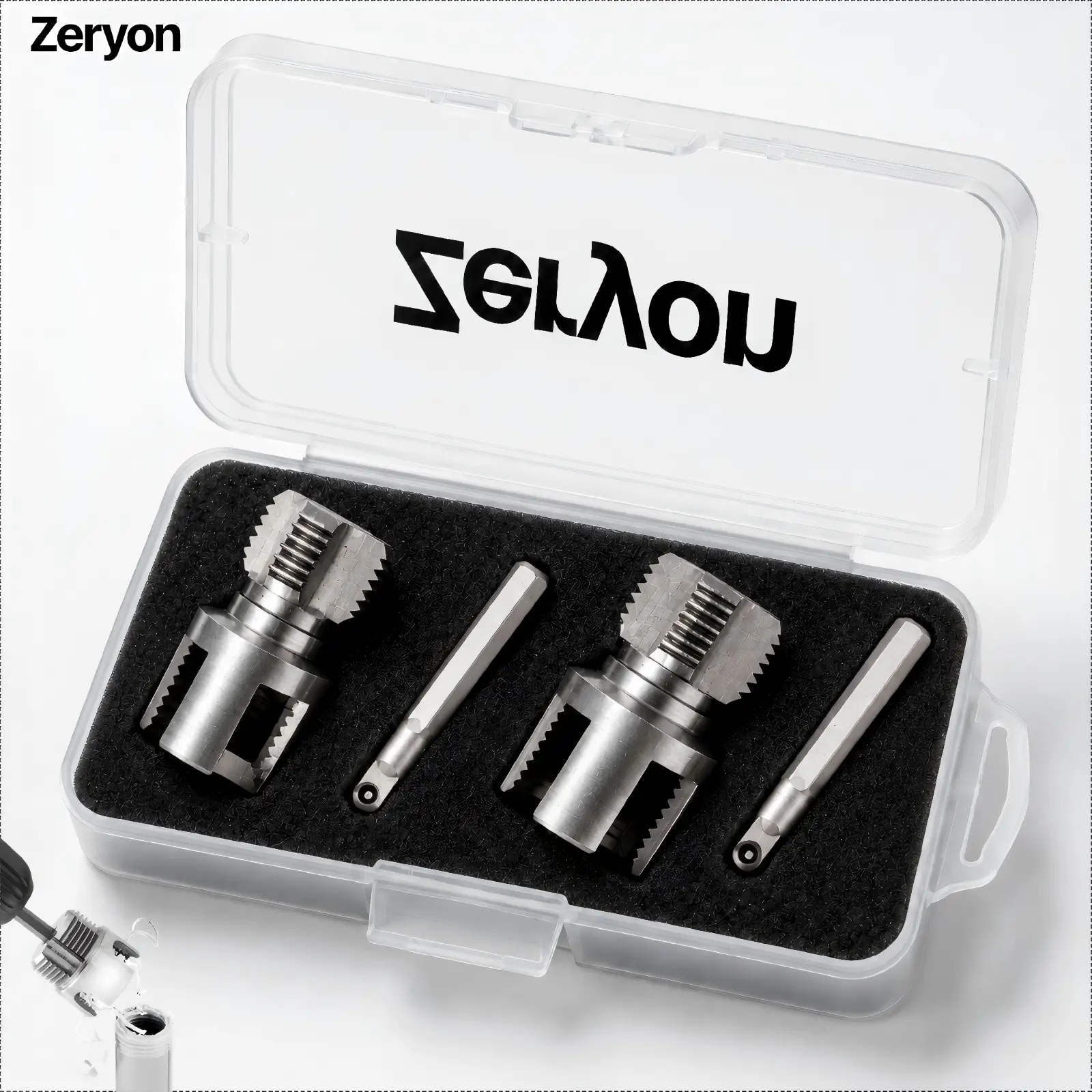 1/2'' 3/4'' PVC Pipe Thread Cutting Tool Integrated Internal & External Pipe Threading Tool Upgrade Pipe Thread Cutting Tool for Plumbing DIY Repairs