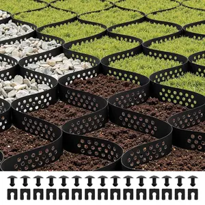 Ground Grid Geocell System With 2-Inch Depth, 16.4 X 6.5 Feet (5000 X 1980 Mm), Ideal For Gravel, Erosion Control, Soil Stabilization, Ground Reinforcement, Gravel Driveway Support, Outdoor Landscaping And Slope Stabilization
