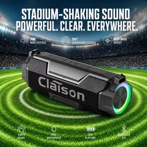 Portable Bluetooth Speaker, IPX6 Waterproof, 360° Surround Sound, 3600mAh Battery, 24H Playtime, RGB Light, Bluetooth 5.3, Shockproof for Camping, Gaming & Home Party. Compatible with iOS & Android, Perfect Holiday Birthday Gift for Men & Women outdoorfun