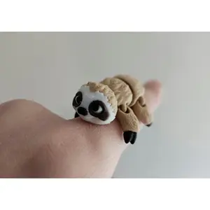 3D Printed Sloth Fidget Toy – Articulated Figure with Magnet & Keychain Option"