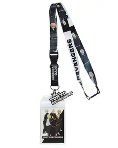 Tokyo Revengers Lanyard Anime Manga Manji Gang Breakaway ID Badge Holder with 2" Rubber Charm