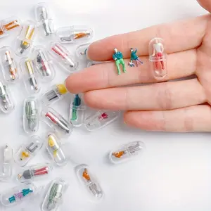 20 transparent capsule-style character models, capsule sets, 3D unique, Anime design, cute character decorations, miniature scene character models, miniature landscape props, unique Thanksgiving and Easter gifts, miniature sets