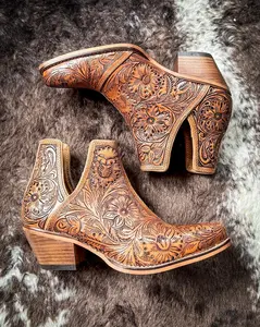 Dakota Charm Booties in Caramel by Myra Bag