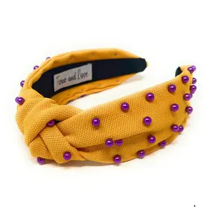 Marigold Purple Knot Headband