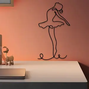 1pc Ballerina Metal Wall Art, Ballerina Statue Mural, Perfect for Living Room, Office, Patio Decor, Christmas Decor, Ideal Gift for Modernists