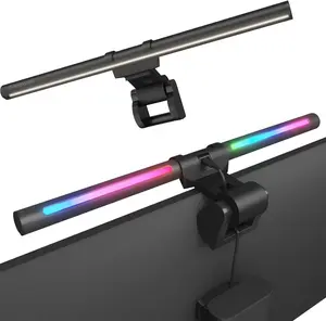 Monitor Light Bar with RGB Back light,  No Screen Glare Dimmable Desk Lamp,Work with Alexa and Google Assistant