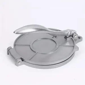 6.3 Inch Metal Corn Cake Press Machine, Store Corn Cake Press Machine, Dough Press Machine, Flour Corn Cake Press Machine, with Grill Rack, for Making Pancake Kitchen Utensils