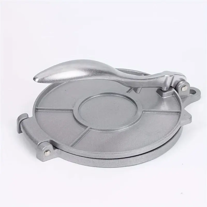 6.3 Inch Metal Corn Cake Press Machine, Store Corn Cake Press Machine, Dough Press Machine, Flour Corn Cake Press Machine, with Grill Rack, for Making Pancake Kitchen Utensils