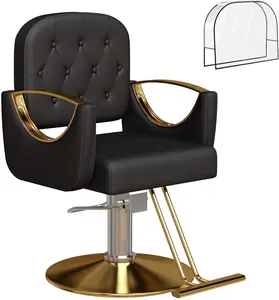 Barber Chair Salon Chair with PVC Cover 360° Swivel Hydraulic Hair Chair 330 Lbs Capacity All-Purpose Beauty Spa Equipment