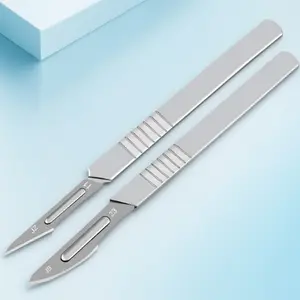Stainless Steel Scalpel Blades No.11 & 23 Non-Slip Craft Knife for DIY PCB Repair Leather Cutting Paper Art Model Making Halloween Christmas Decoration Gift Creative Seasonal Tools
