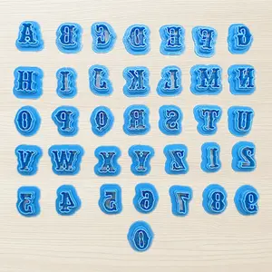 Western Cowboy Font Alphabets & Numbers, 36 Piece Cookie Cutter Set: Ideal for Cookies, Ceramics, Pottery, Polymer Clay, and Fondant