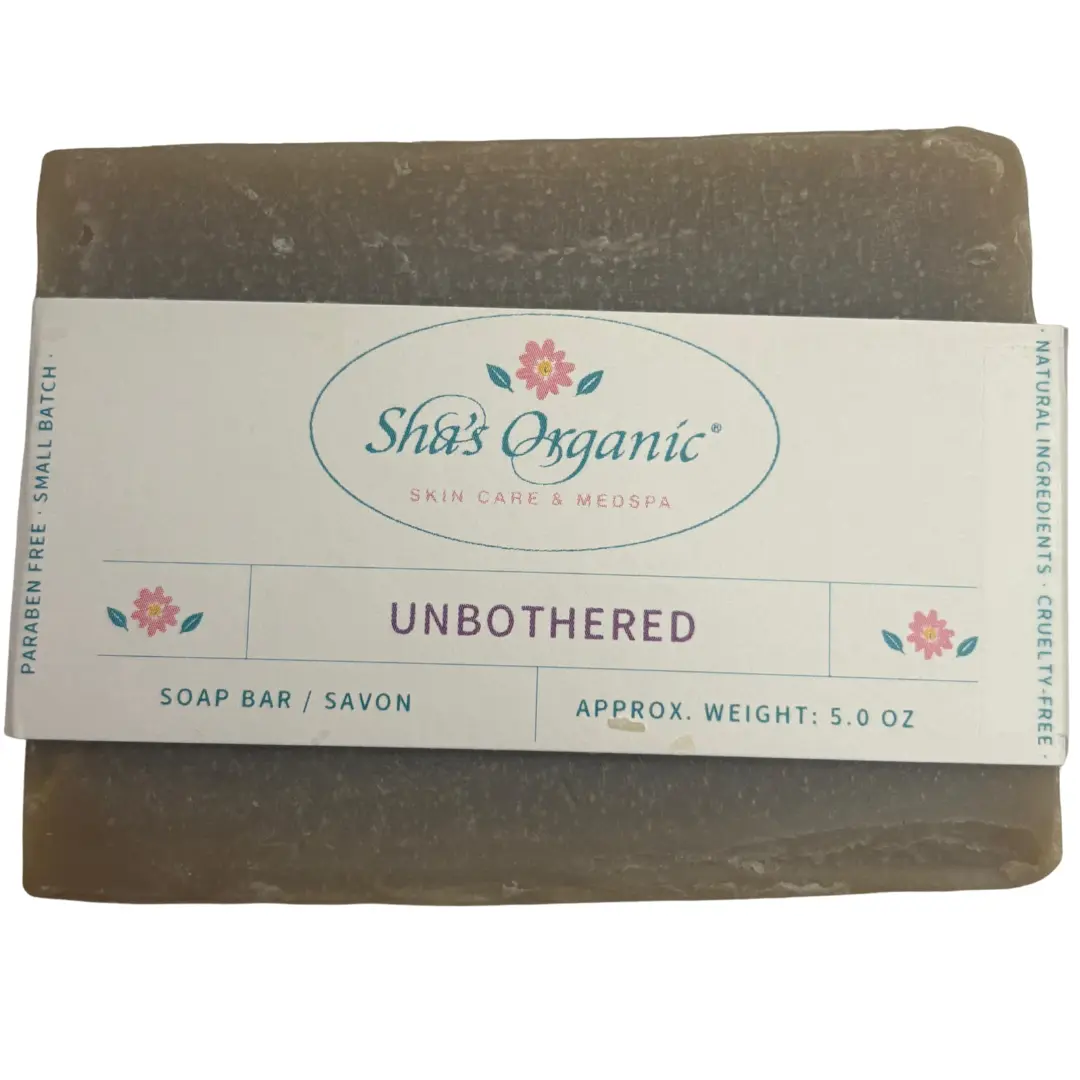 Sha's Organic Skincare Therapeutic Bar Soap, Luxury Hydrating Body Cleansing Soap with Eucalyptus and Olive Oil for Skin Repair