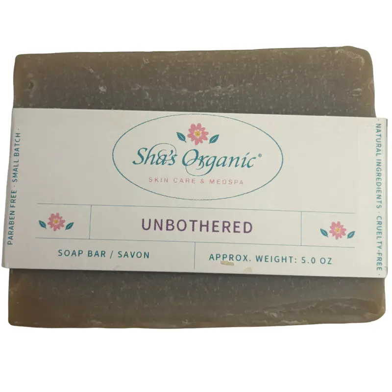 Sha's Organic Skincare Therapeutic 100g Solid Daily Bar Cleanser - Luxury Hydrating Body Care Bar with Eucalyptus, Olive Oil, Coconut, Anti-Bacterial Benefits for Adults' Skin Repair, Nourishing, 24-Month Shelf Life, Single Item, All-Skin Friendly