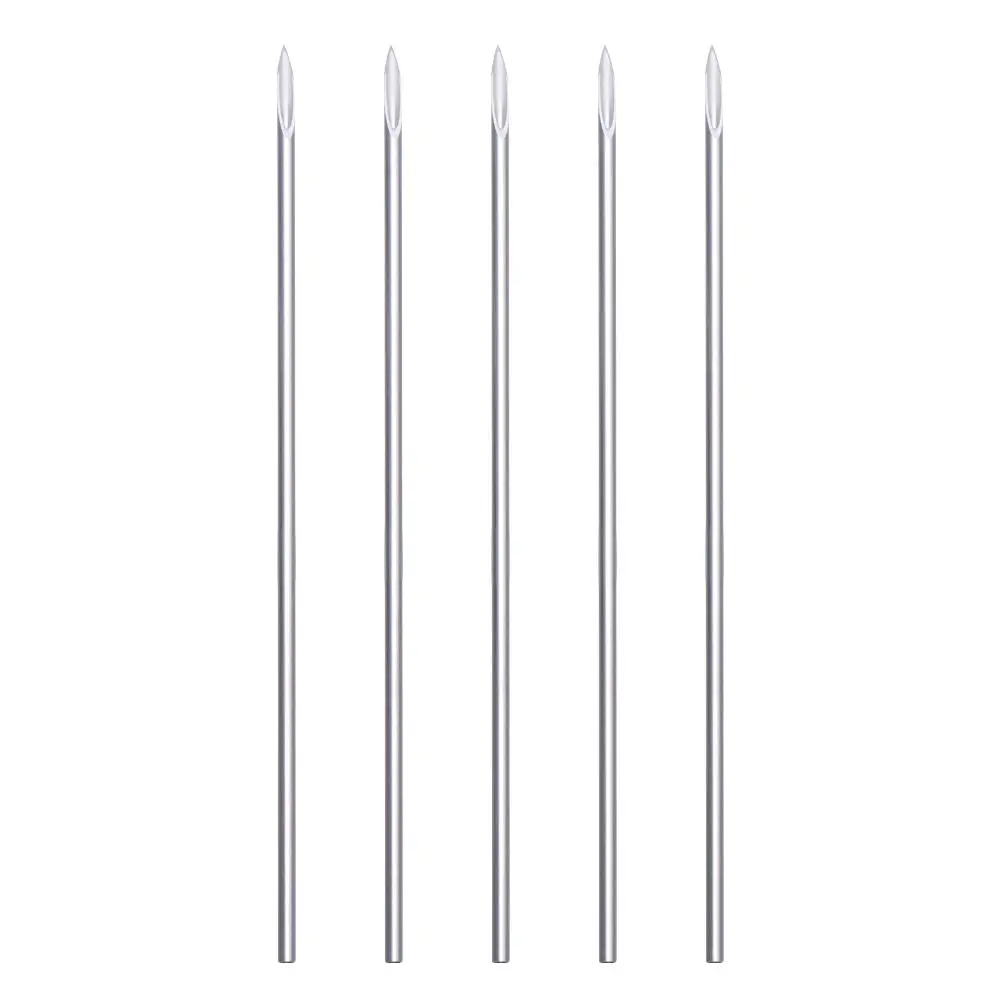5PCS Mixed 316 Stainless Steel Ear Nose Navel Stud Body Piercing Needles Puncture Needle Jewelry Accessories