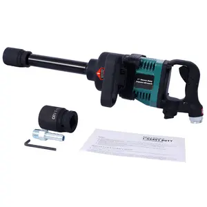 Hardware Industrial 1" inch Air Impact Wrench Gun Long Shank Pneumatic Truck  with 38mm & 41mm Socket
