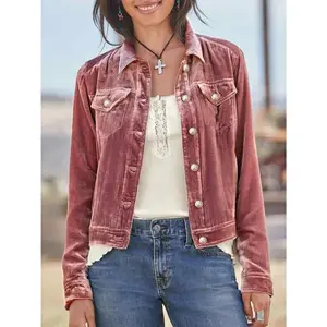 Button Up Long Sleeve Jacket with Chest Pockets