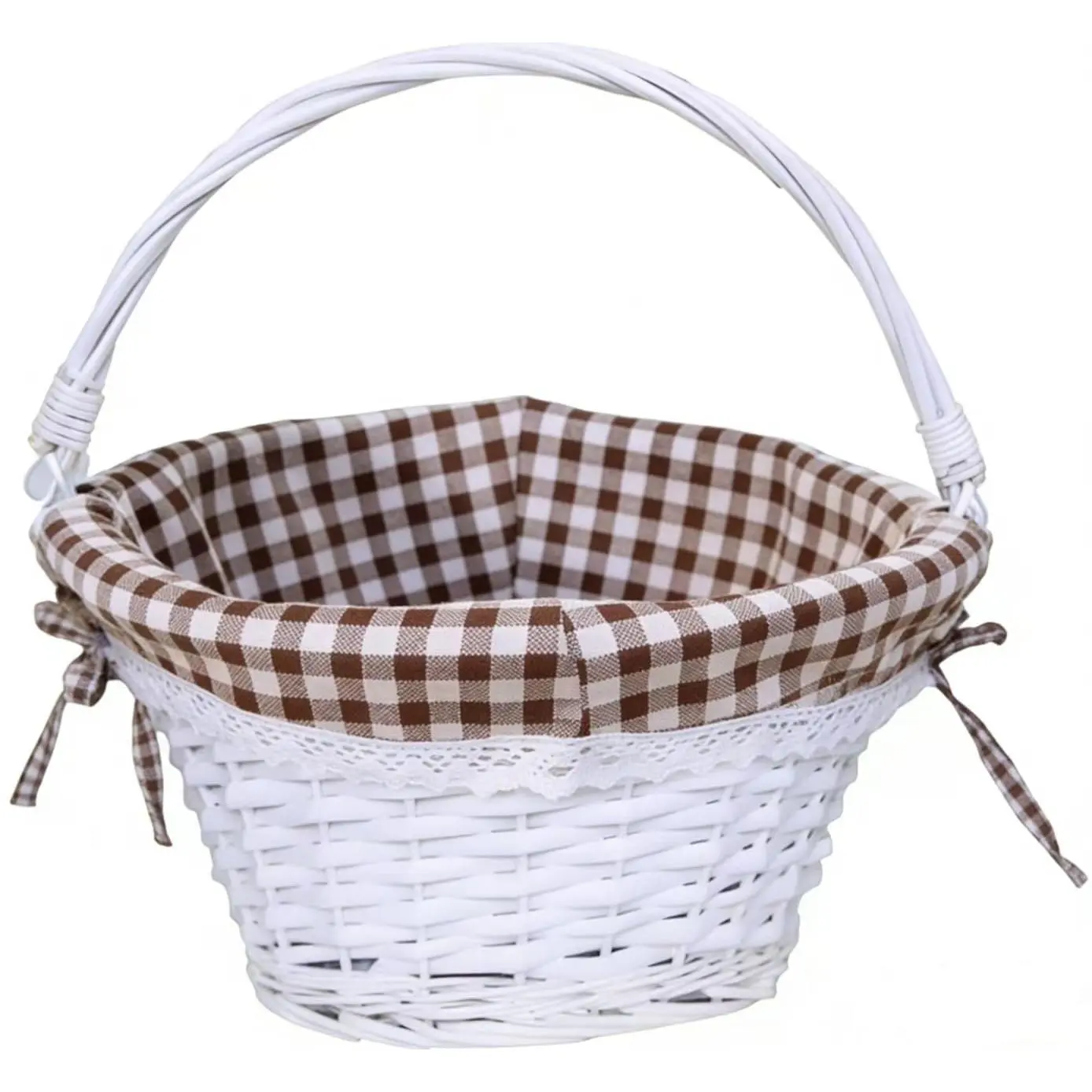 Easter Basket, Nature Easter Baskets for , Large Wicker Easter Basket Empty with Handle, Basket Tags, Woven Rope Egg Easter Baskets for Boys Girls   , picnic basket