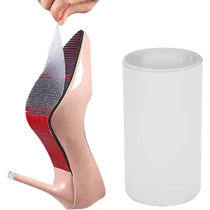 Shoes Sole Protectors Self-Adhesive Sole Protector Roll with Anti-Slip Lattice Texture, Crystal Clear Sole Sticker for High Heels Outdoors(1m/3.28ft)