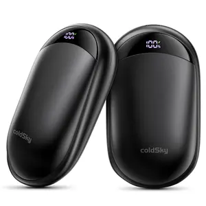 Rechargeable Magnetic Hand Warmer Set, Digital Display Adjustable Heat Portable Pocket Heater, 2-Piece Electric Heating Glove Accessories, Battery Life