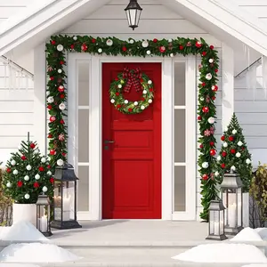 3 Rolls Buffalo Plaid Burlap Wired Ribbon Weave Ribbon with Wired Edge Bows Craft Decoration for Big Bow Wreath Tree Decoration Outdoor (Black and Red Plaid,1.34, 2.4, 1.77 Inches) Boao