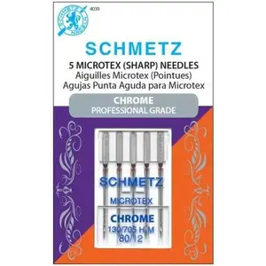 Schmetz Chrome Microtex Machine Needle Size 80/12