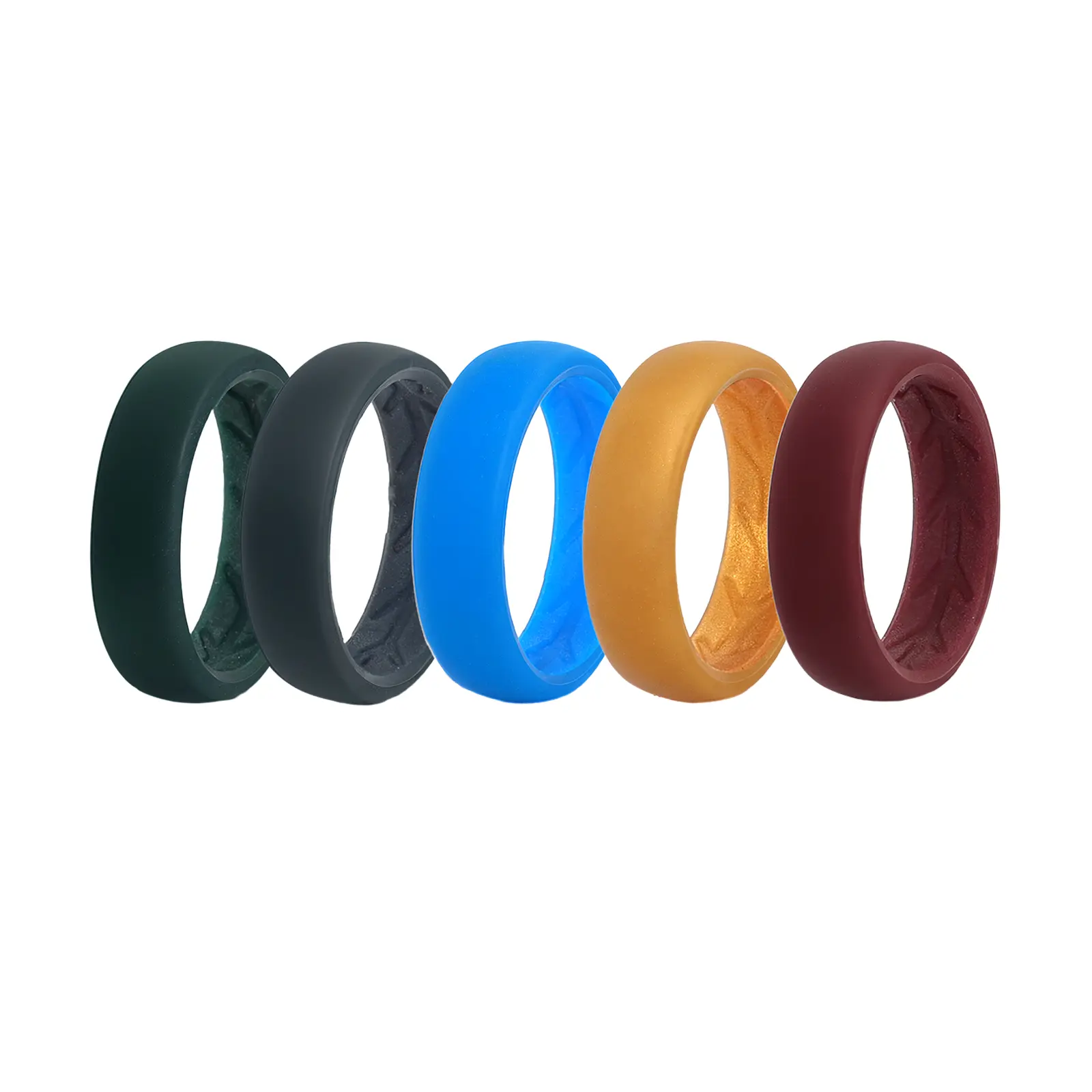 OIDEA Women's 5PCS 5.4mm Silicone Rings - Active, Flexible, Curved Inner, Breathable, Hypoallergenic, Lightweight, Stackable, Versatile Fit Sport Rings for Gym, Swimming - Women's Fashion Accessories, Gift Option Wedding Bands, Accessories For Women summe