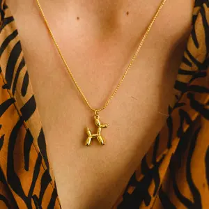24k gold doggy necklace