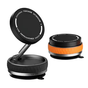 360° Adjustable Upgraded Car Phone Holder, Car Phone Mount, Super Strong Suction & Magnet,  with Magnetic Ring Sticker, for Car, Gym & Mirror