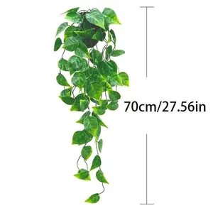 Artificial Hanging Vine Plants in Pots, Decorative Plants for Home and Office, Indoor and Outdoor Garden Shelves, Artificial Hanging Baskets