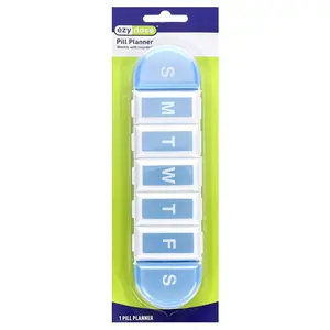 Ezy Dose Pill Planner, Weekly with Rounded, 1 Pill Planner