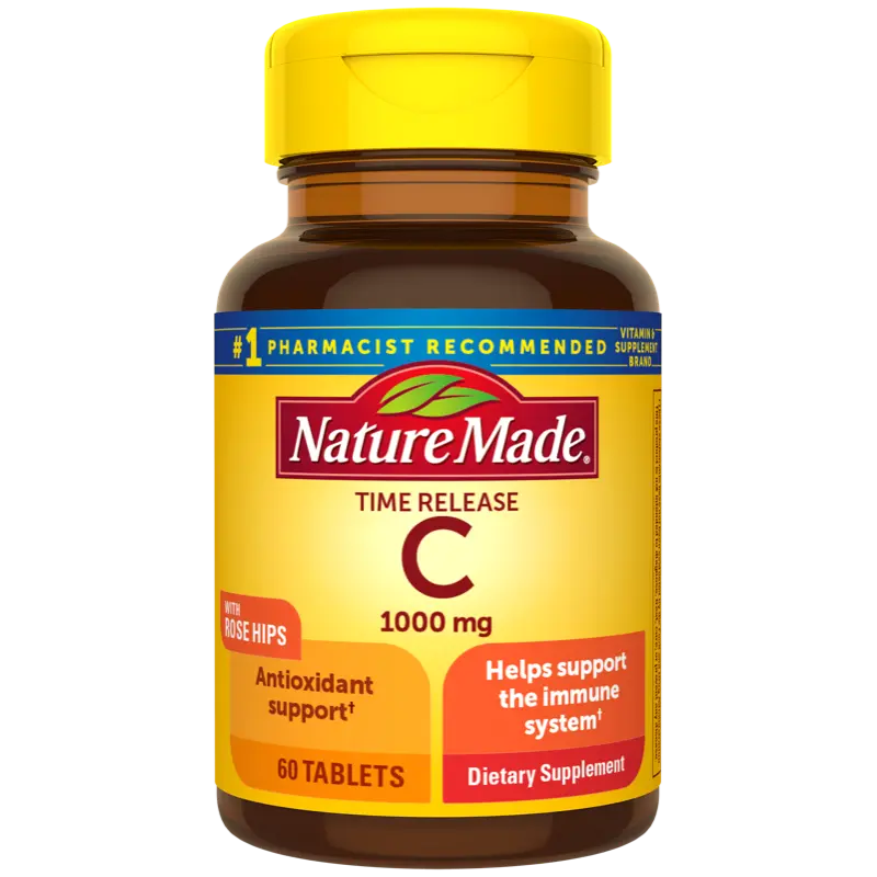 Vitamin C 1000 mg Time Release with Rose Hips Tablets