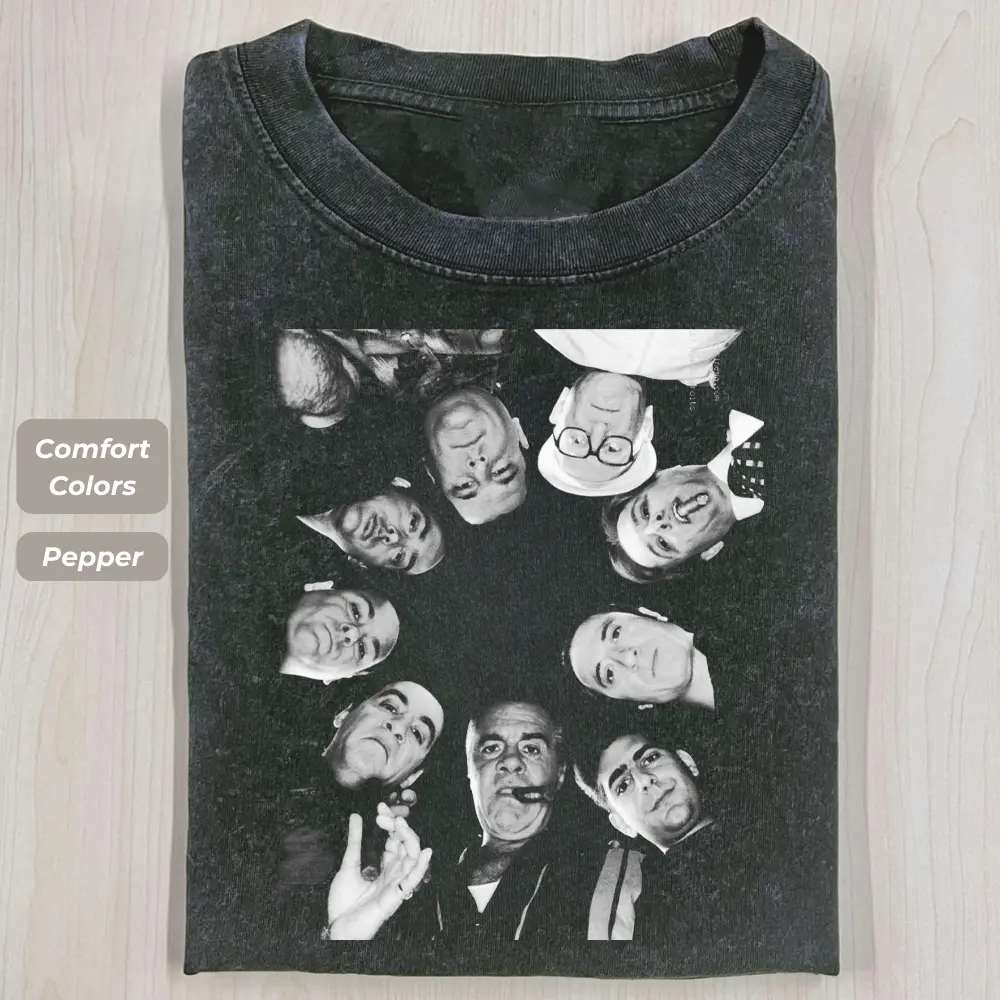 The Sopranos Family Shirt, Classic Mobster TV Show Tee, Tony Soprano and Crew Graphic T-shirt, Vintage Mafia Style, Comfort Shirt, Gift for Men, Gift for Women, Crew Neck T-shirt, Trending T-shirt