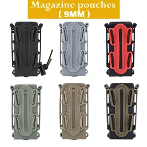 Handgun Magazine Storage Bag 9mm Soft Shell Adjustable Universal Mag Holder Fits .40 S&w/.45 Acp, Includes Belt & Molle Mounting Clip