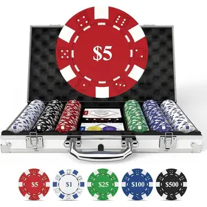 300-Piece Numbered Poker Chip Set – 11.5g Heavyweight Casino Style Chips with Denominations – Complete Texas Hold’em Kit with Aluminum Case, Decks & Dice for Beginners & Family Game Night
