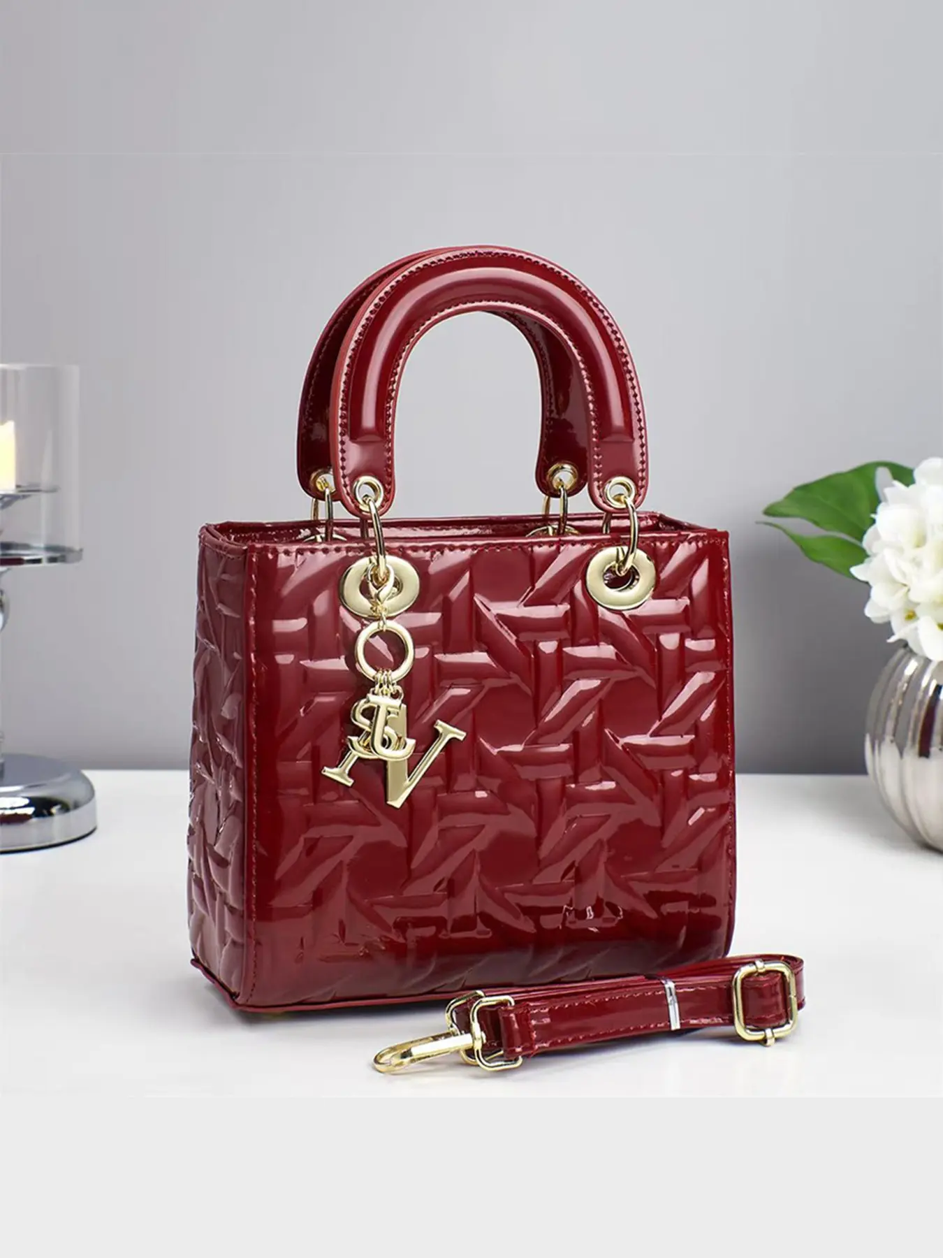 Crocodile Pattern Fashion Retro Crossbody Handbag, Fashionable Patterned Bag, Multifunctional Large Capacity Elegant Adjustable Crossbody Shoulder Bag, Stylish Women's Backpack for Travel and Shopping