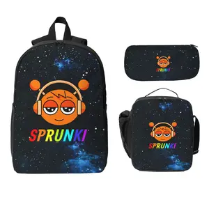 Sprunki Incredibox-Themed Backpack — Available as a 3-Piece Set or Single Item | Multi-Functional Travel Bag (with Adjustable Straps) | Back-to-School Exclusive