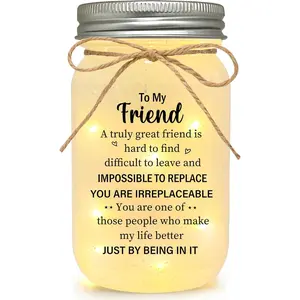 Friend Birthday Gifts for Women, Friendship Mason Jar Gifts, Christmas Mother's Day Birthday Gifts for Friends Women Bestie