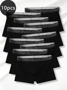 Trendy men's boxer briefs, quick-drying and sweat-wicking boxers, stylish waistband, suitable for both daily wear and sports