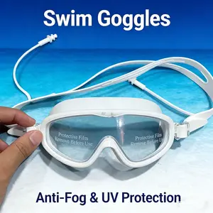 See Every Detail Underwater. HD Anti-Fog Swim Goggles with Wide Frame & Built-in Earplugs. Comfortable for Beginners & Pros.