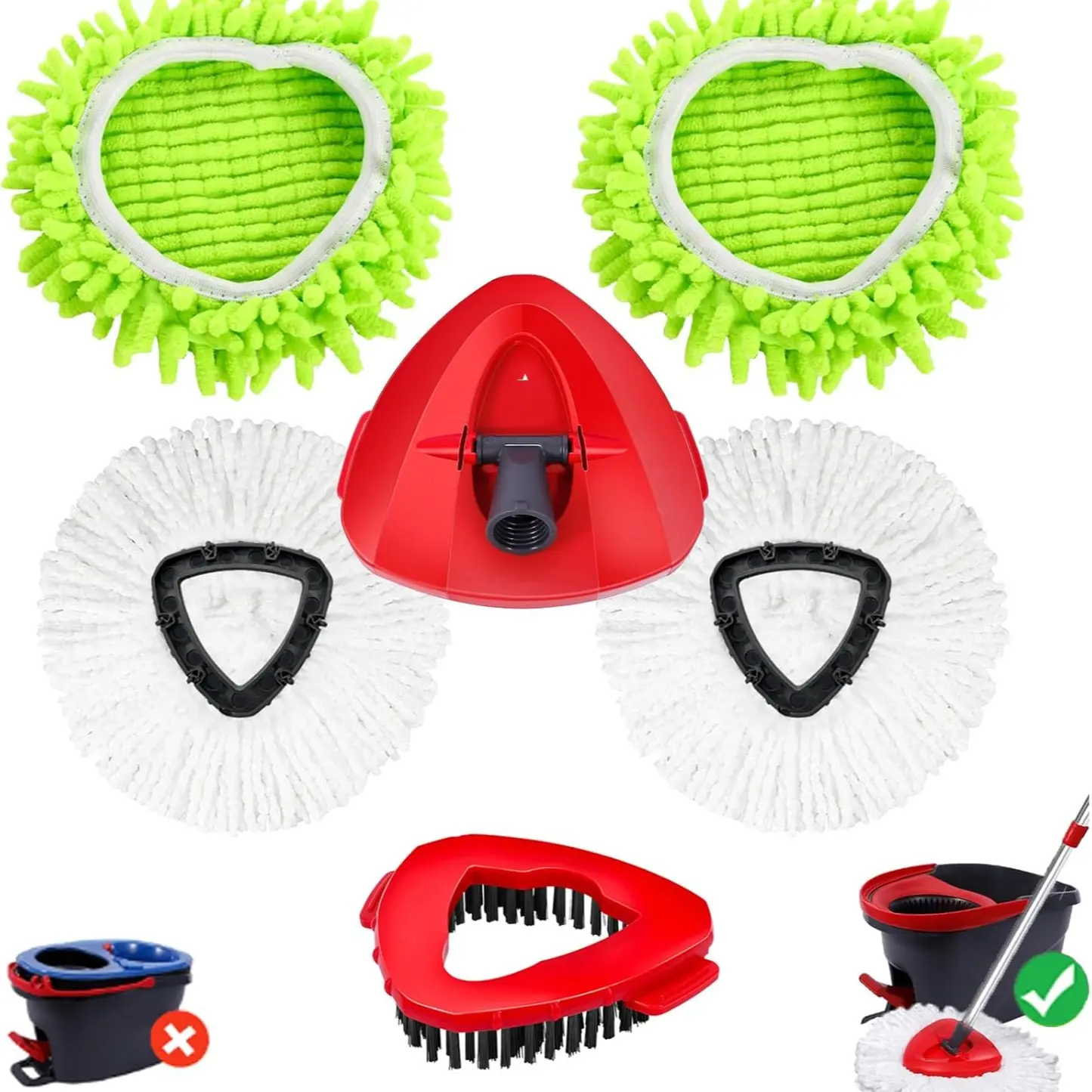 EasyWring 1-Tank System,1 Mop Scrub Brush + 1 Mop 