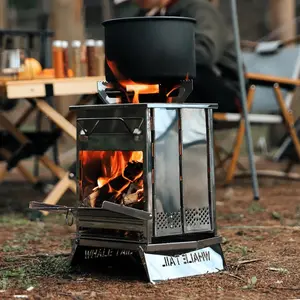 Collapsible Stainless Steel Wood Burning Stove for Camping & Outdoor Cooking | Daniel’s Outdoor Company