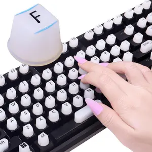 130 count Raised  Keyboard Sticker for Long Nails Typing and Gaming,  and Comfortable, Anti- Symbolic and Alphanumeric  for Keyboards and Laptops (White, 130 count)