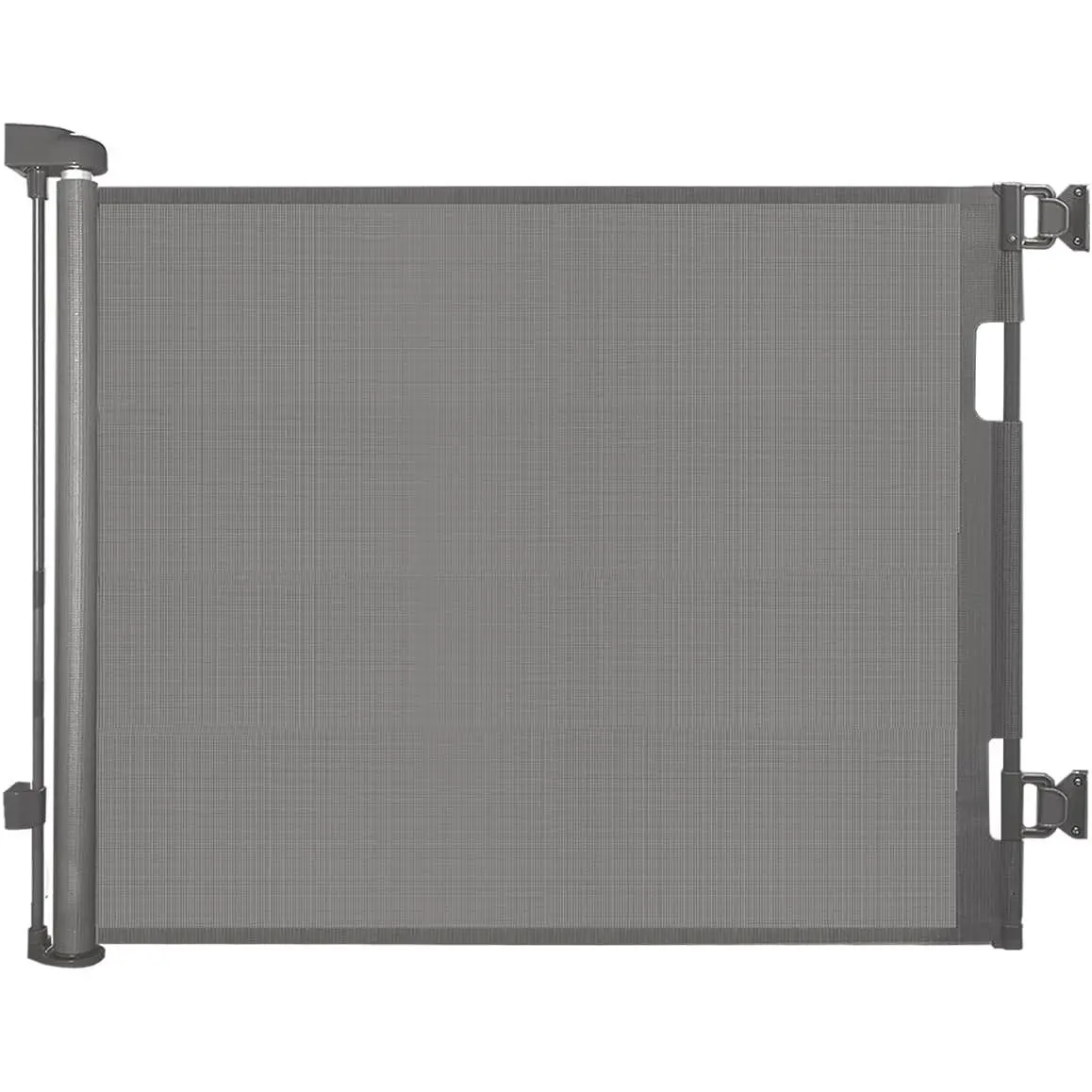 Retractable Baby Gate for Stairs – 33" Height, Expands up to 55" Width – Safety Gate for Infants, Toddlers, Dogs & Pets – Easy Install, Secure Closure, Gray Mesh Design for Indoor & Outdoor Use